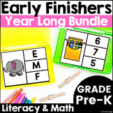 PreK Early Finisher Activities Task Card Boxes Morning Wor