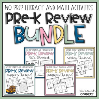 Preview of Pre-K End of the Year NO PREP Summer Review Activities BUNDLE