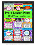 Pre-K FULL Year Lesson Plans - Months 1-9 by GBK!