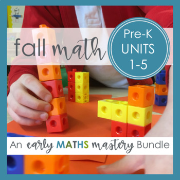 Preview of Pre-K Fall Math BUNDLE - Unit plans, printables and presentations