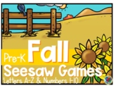 Pre-K Fall Seesaw Activities (Math & Literacy)
