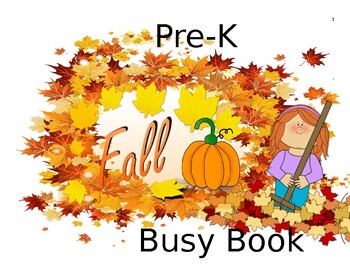 Preview of Pre-K Fall themed Busy Book