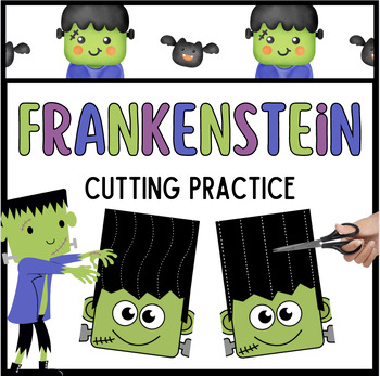 Frankenstein Halloween Scissor Skills Haircut Activity - Kids Craft Room