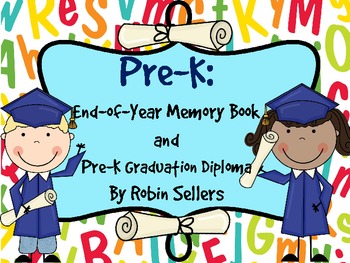 Preview of Pre-K Graduation Certificates Invitations and Memory Book