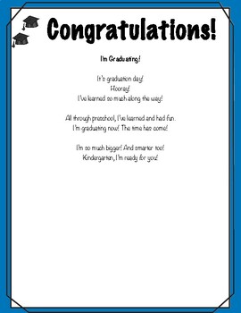 Preview of Pre-K Graduation Poem-Handprint