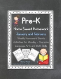 Pre-K Homework: January and February Home Sweet Homework