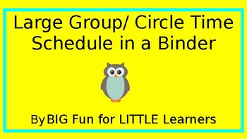 Preview of Pre K/K Group Time