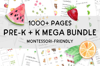 Preview of Pre-K + K Mega Montessori Bundle