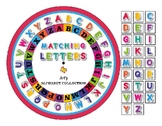 Pre-K Kids Alphabet Matching Wheel Game, Print Cut and Pla