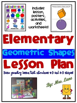 Preview of Elementary Geometric Shapes Lesson Plan