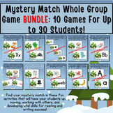 Pre-K Kinder Winter Literacy 10 Game Mystery Match BUNDLE 