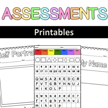 Preview of Assessment Packets and Printables for Pre-K and Kindergarten