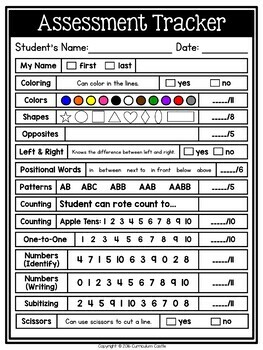 Pre-K & Kindergarten Basic Skills Assessment by Curriculum ...