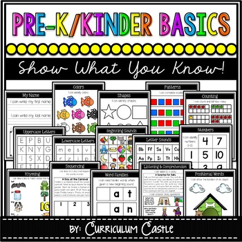 Preview of Pre-K & Kindergarten Basic Skills Assessment