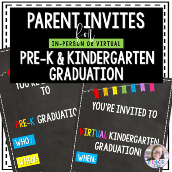 Preview of Pre-K & Kindergarten Graduation Invitation