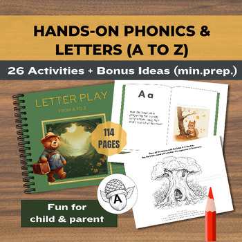 Preview of Pre-K, Kindergarten, Homeschool Printable Interactive Letter Activity/Busy Book
