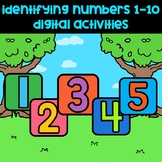 Pre-K/Kindergarten- Identifying numbers 1-10 digital activ