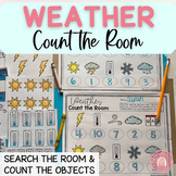 PreK Kindergarten Math Center: Weather Count the Room #1-20