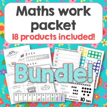 Preview of Pre-K Kindergarten Math bundle with 20 activities