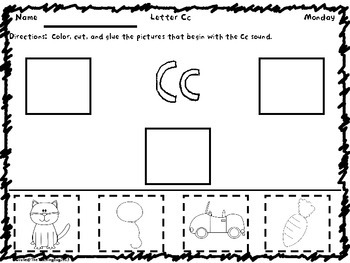 Pre-K /Kindergarten Morning/Homework Packet Common Core/SOL | TpT