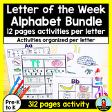 Kindergarten Letter of the Week - 12 pages Activities per Letter