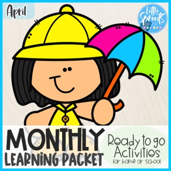 Preview of Pre-K Monthly Learning Packet [Ready to Go Activities] ● April ● Spring Resource