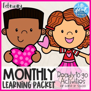 Preview of Pre-K Monthly Learning Packet [Ready to Go Activities] ● February