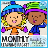 Pre-K Monthly Learning Packet [Ready to Go Activities] ● January
