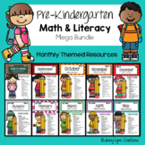 Pre-K Monthly Math & Literacy Mega Bundle