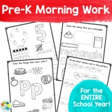 Pre-K Morning Work for the ENTIRE School Year