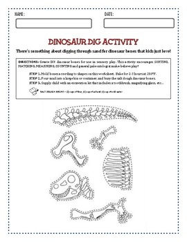 Preview of Pre-K PALS: Dinosaur Dig