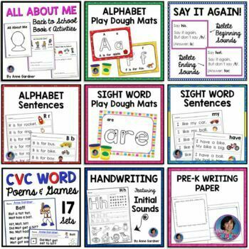 Preview of Pre-Kindergarten and Kindergarten Reading Readiness Worksheets & Activities