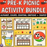 Pre-K Picnic Activity Bundle - Summer Alphabet Colors Numb
