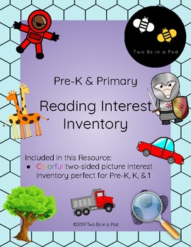 Preview of Pre-K & Primary Reading Interest Inventory