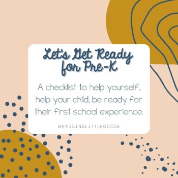 Preview of Pre-K Readiness Checklist