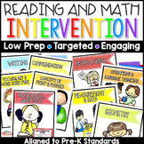 Pre-K Reading and Math Intervention Binder - No Prep Presc
