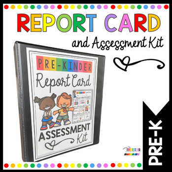 Preview of Pre-K Report Card and Assessment Kit - Parent Teacher Conferences Tests PK