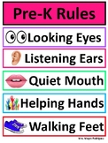 Pre-K Rules Chart