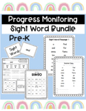 Pre-K Sight Word Progress Monitoring and Practice Bundle