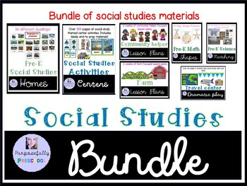 Preview of Pre-K Social Studies Bundle