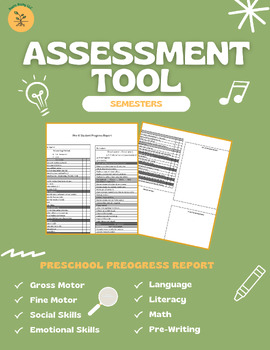 Preview of Pre-K Student Progress Report Assessment