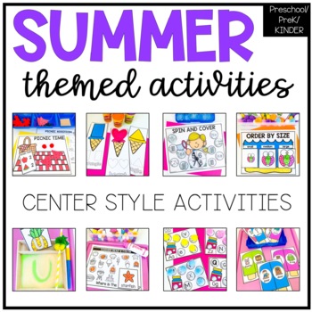 Pre-K Summer Themed Activities by Kelly McFarland from Engaging Littles