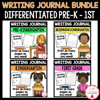 Preview of Pre-K Through First Grade Writing Journal Bundle