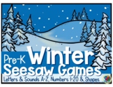 Pre-K Winter Seesaw Activities (Math & Literacy)