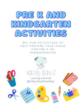 Preview of Pre K and Kindergarten Activities Book