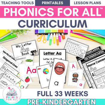 Preview of Preschool Phonics and PreK Phonics Curriculum and Activities | Full 33 Weeks
