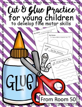 Preview of Pre-K or Kindergarten Cut and Glue Practice