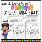 Back to School Coloring Sheets | Freebie
