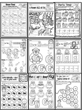 pre kg alphabet worksheets letter gg printables tracing