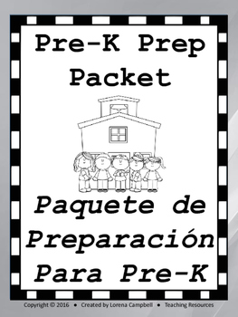 Preview of Pre-Kinder Preparation Packet B&W